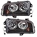 Brock Replacement Set Driver and Passenger Halogen Headlights with Amber Signal Lens Compatible with 2006-2010 Charger 4806165AF 4806164AF