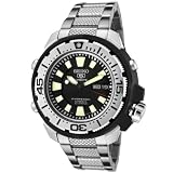 SeikoMen'sSKZ2475SportsAutomaticBlackDialStainlessSteelDiverWatch