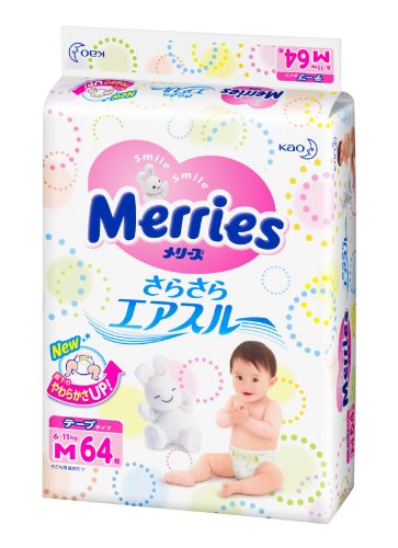 メリーズ さらさらエアスルー Mサイズ(6~11ｋｇ) 64枚