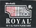ROYAL 100% PLASTIC POKER SIZE CARDS 2 DECK SET