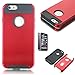 iPhone 6 Case, Lumsing™ Hybrid High Impact Double Layer Armor Defender Case Protective Cover for Apple iPhone 6 (4.7 inch Screen) (2 in 1/Red)