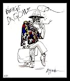 Ralph Steadman (Dr. Gonzo, Hunter S. Thompson) Gold Wood-Mounted Art Poster Print - 24 X 27