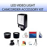 Digital Camcorder LED Video Light Accessory Kit For Canon XF100 XF105 Professional Camcorders