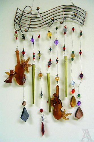 Buy Musical Notes Guitar Wind Chime Catcher Artwork