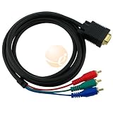6 FT VGA to 3 RCA Component Cable For PC RGB LCD HDTV