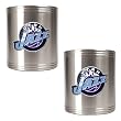 Utah Jazz NBA 2pc Stainless Steel Can Holder Set - Primary Logo by Great American Products