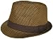 Scala Plaid Toyo Snap Brim Fedora Light Weight Summer Golf Beach Twill Hat Band New 2009