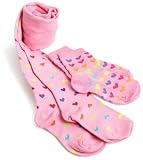 Country Kids Girls  2 Pack Hearts Tight And Hearts Sock