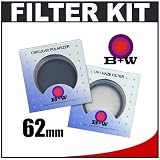 B+W 62mm TWO Glass Filters Kit with B+W UV and Circular Polarizer Filter for Canon, Nikon, Olympus & Pentax Lenses with 62mm Filter Size