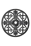 Fleur-de-lis Round Umbrla Stnd 40-48 Lbs Black
