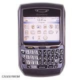 Rim BlackBerry 8700c PDA Smart Phone Translucent Smoke Snap-On Crystal Case Cover with Removable Rat...