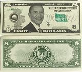 SET OF 10-- Barack Obama Eight Dollar Bill