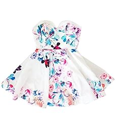 Sexy Strapless General Print Spring Summer Cotton/Polyester Off the Shoulder Wedding Dress/Maxi Dress 