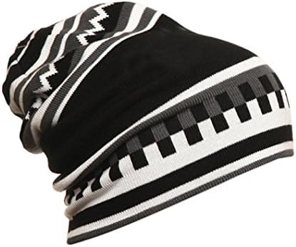 Winter Unisex Women Men Knit Ski Crochet Slouch Hat Cap Beanie Hip-Hop Hat Soli (Black)