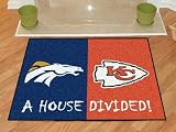 Denver Broncos - Kansas City Chiefs House Divided Rug