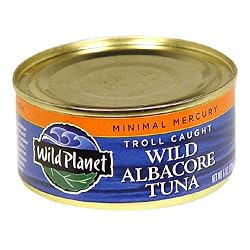 Wild Planet Wild Albacore Tuna, Minimal Mercury, 6-Ounce Cans (Pack of 6)