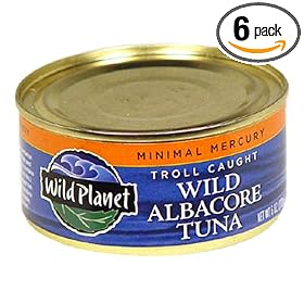 Wild Planet Wild Albacore Tuna, Minimal Mercury, 6-Ounce Cans
