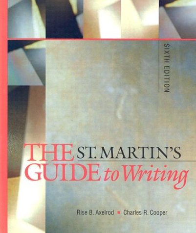 The St. Martin s Guide to Writing