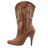 Cowgirl Brown Adult Costume Boots