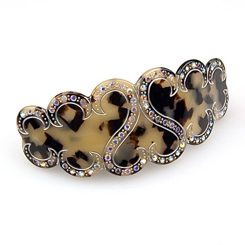 Ethos Brown - Cubitas Bellini Collection (Hand-set Swarovski Crystals - Hair Clip)