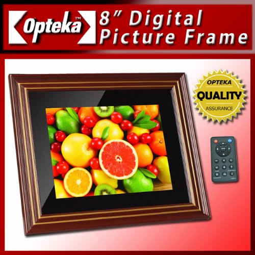 Opteka Illusions ILW8 Mirror 8-Inch Wood Digital Picture Frame with 1GB Built-In Memory