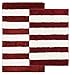 Garland Rug BA300W2P04T8 Beach Stripe Bath Rug Set 2-Piece, Crimson Red/White