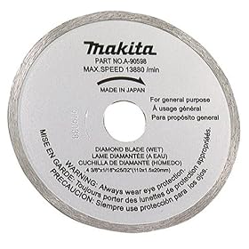 Makita A-90934 Industrial 5-Inch Diamond Wet Cutting Continuous Rim Saw Blade with 20 Millilimeter Arbor for Model 4101RH