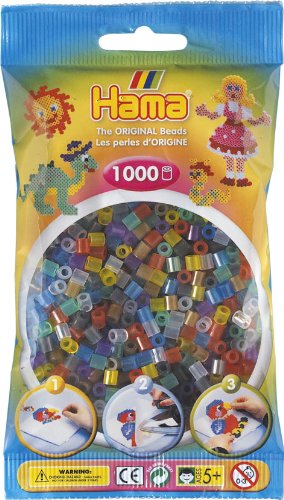 Hama 207-53 - Perlen, transparent gemischt, 1000 St&uuml;ck Preisvergleich