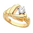 14K Yellow Gold Diamond Solitaire Ring - 0.50 Ct.