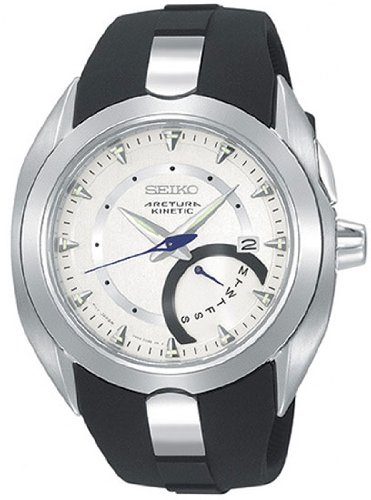 Kinetic Arctura Retrograde Silver Tone Dial Black Rubber Strap