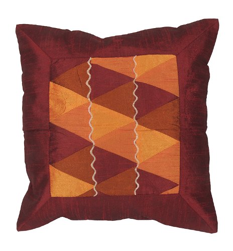 Imagen 2 de Hecho a mano indio del bordado y parche Cojín Trabajo cover set tamaño 16 X 16 pulgadas Juego de 2 piezas