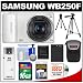 Samsung WB250F Smart Wi-Fi Digital Camera (White) with 16GB Card & Reader + Battery + Case + Tripods + Accessory Kit