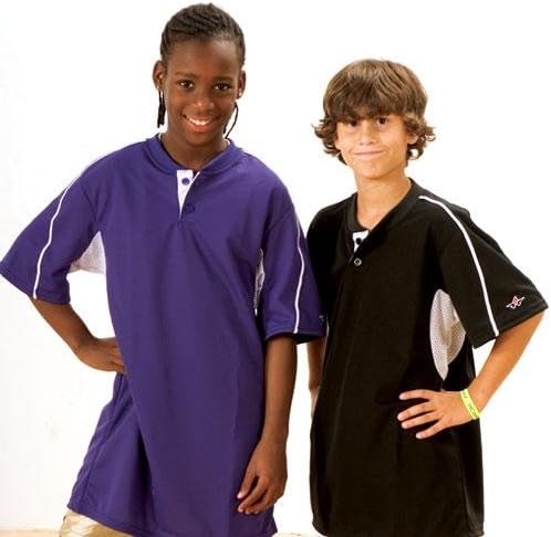 Mesh Baseball Jersey-Youth White/Black/Youth Large