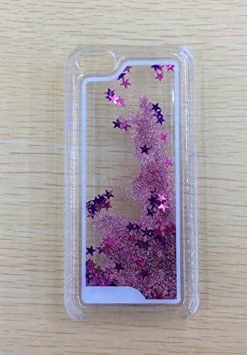 5c Case,iPhone 5c Case,GUANGHE Creative Design Flowing Liquid Floating Glitter Sparkle Stars Hard Case For iPhone 5c (Pink)