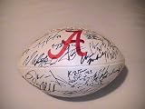 2009-10 ALABAMA CRIMSON TIDE TEAM SIGNED AUTOGRAPHED LOGO FOOTBALL NATIONAL CHAMPIONSHIP TEAM INGRAM + W/ HOLOGRAM + COA