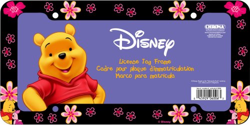 Winnie the Pooh Paradise Glitter Car Truck SUV License Plate Frame