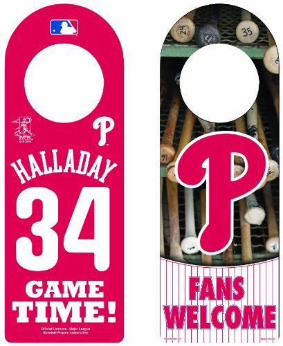 MLB Philadelphia Phillies Roy Halladay Wood Door Hanger