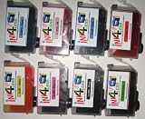 8pk Canon CLI 8 B,y,c,m,pc,pm,r,g Compatible Ink Cartridges WITH CHIP! For Pixma PIXMA Pro9000