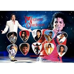 Michael Jackson Gitarre Plektrum Display Limited 500 Only