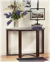 Hot Sale Signature Design by Ashley Marion Dark Brown Glass Sofa Table