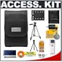 Olympus Soft Leather Case with Li-42B Battery + Card Reader + Tripod + Accessory Kit for Stylus 1040 1050 SW 830 840 850 SW FE-340 FE-350 FE-20 FE-320 FE-360