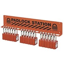 Master Lock 18-Padlock Wall Bracket, Legend "Padlock Station"