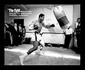 Muhammad Ali (The Fight, w Punching Bag) White Wood-Mounted Sports Poster Print - 16" X 20"