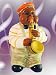 BLACK AMERICANA OLD BLUES SAX MAN FIGURE COOKIE JAR