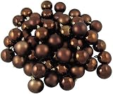 Review CMI  / Club Pack of 60 Chocolate Brown Shatterproof Christmas Ball Ornaments 2.5