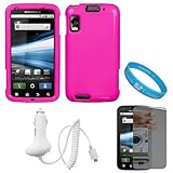 Hot Pink Durable Two Piece Protective Rubberized Crystal Hard Case Cover fo ....
