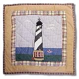 Lighthouse By Bay, Blk/White, Toss Pillow 16X 16