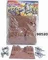 54mm Civil War Cannon Embankment Set (8pcs) (Bagged) by BMC