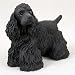 Cocker Spaniel, Black Original Dog Figurine (4in-5in)