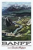 Art Poster Print - Banff Springs Hotel - Artist: Vintage Advertising - Poster Size: 19.5 X 27 inches
